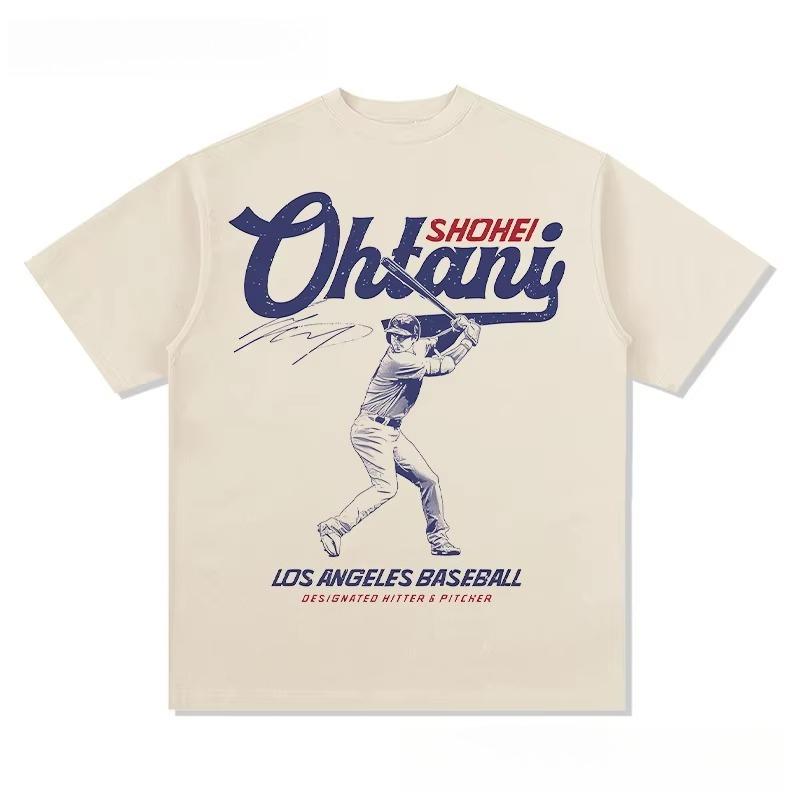 Masahiro Ohtani Baseball Star High Street Tshirt 2026 SpringSummer Adult roundneck pure cotton breathable casual streetwear