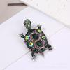 Sparkling Rhinestones Turtle Brooches Alloy Pins Elegant Brooch Alloy Texture Statement Brooch for Special Occasions