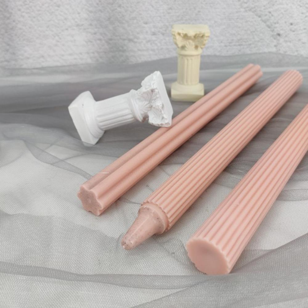 Church Party Match Large Cylinder Rib Clay Tools Plastic Stripe Long Pole Soap Making Candle Mold