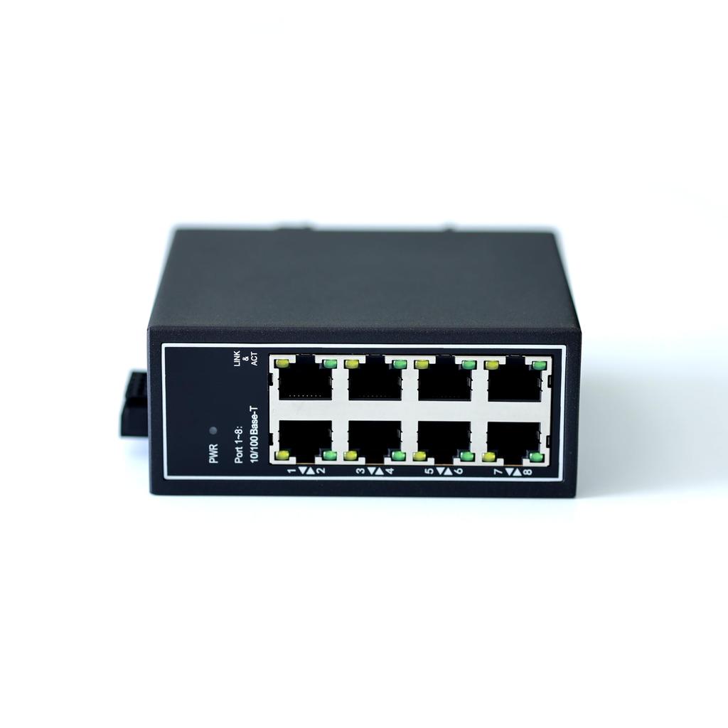 WIWAV промышленные настройки Ethernet бесшумное использование WDH-8ET-DC 10/100 Мбит/с 8-портовый коммутатор/Не требуется/Энергосбережение/Безвентиляторная конструкция/Конструкция без вентиляции/Для