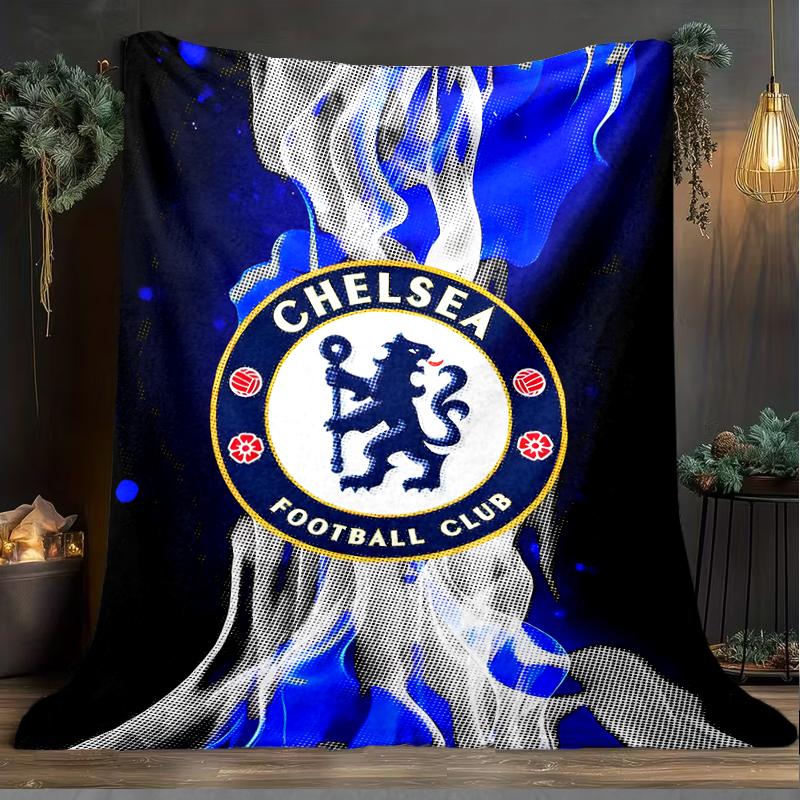 1PC Chelsea Fc Printed Soft Flannel Blanket Throw for Adult Bedroom Living Room Sofa Camping Travel Fan gifts Christmas Gifts