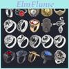 Dark Men Series Game Souls Rings Havels Demons Scar Chloranthy Badge Metal Ring Male Fans Cosplay Jewelry Accessories