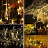 V-Dank String Lights, Star-Shaped Fairy Lights, Bright and Waterproof for Indoor and Outdoor Use, Perfect for Parties, Weddings, Birthdays,