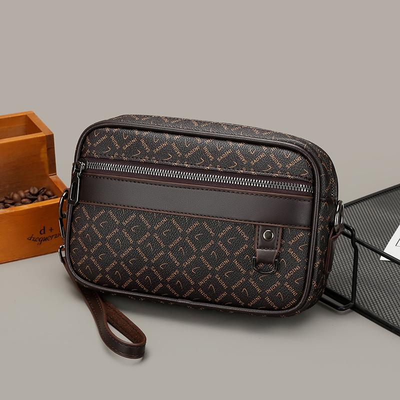 Деловая мужская сумка Высококачественная ПУ кожа Мужская сумка через плечо Многофункциональная мужская ручная сумка с поясным ремнем Sac