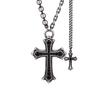 Mars Mark Stellar Cross Drop Mixed Chain Necklace L