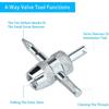 56Pcs Valve Stem Removal Tool, Valve Cores, 4-Way Valve Tool, Valve Core Remover Tool, Valve Stem Caps