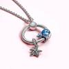 Ожерелья из бисера Pan Sparkling Starfish And Narwhal из стерлингового серебра 925 пробы, самые популярные среди женщин