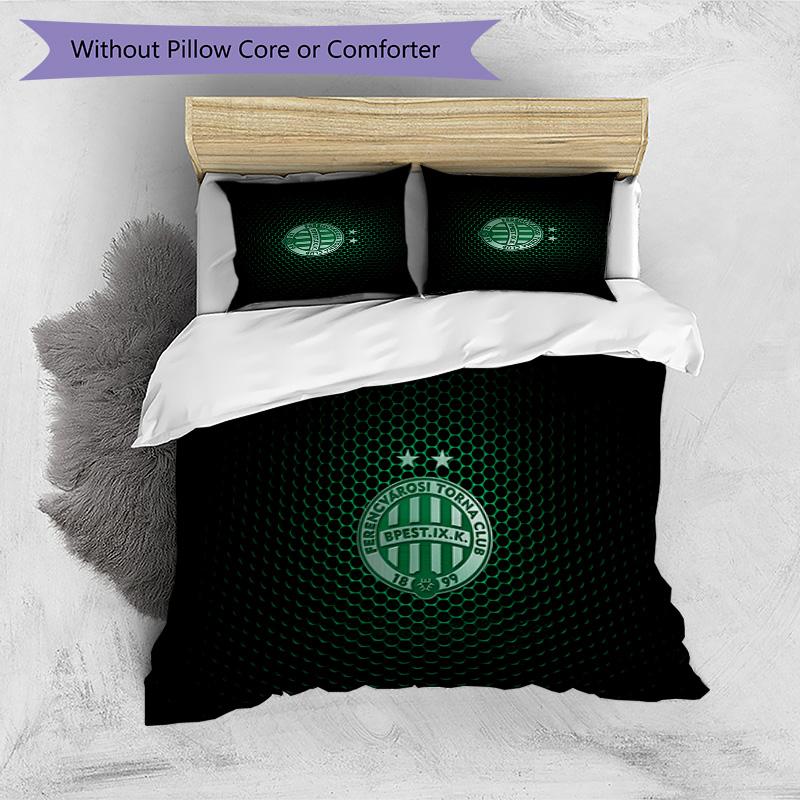 Ferencvaros Pattern Printed 3PCS Bedding Set Soft Skin-Friendly Washable Duvet Cover & Pillowcases Set All Season Bedroom