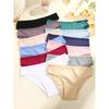 7Pcs Woman Cotton Underpants Sexy Breathable Striped Briefs Female Solid Color Soft Underwear Girls Comfortable Lingerie