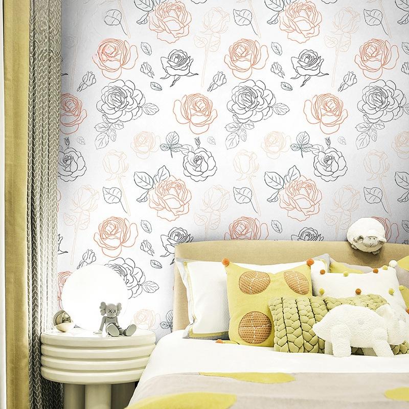 Waterproof PVC Self-adhesive Wallpaper Bedroom Background Wall Furniture Renovation Sticke