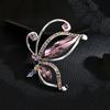 Retro Butterfly Crystal Brooch Women'S Ins Trendy Temperament Pin Anti-Light Buckle Suit High-End Corsage Personalized Accessories