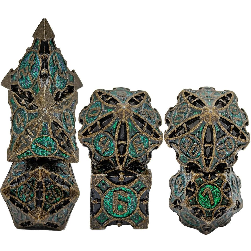 Металлический набор игральных костей DND D20 Polyhedral, подходит для игр Dungeons and Dragons RPG MTG Role Playing Pathfinder, настольные игры, аксессуары с сумкой для хранения