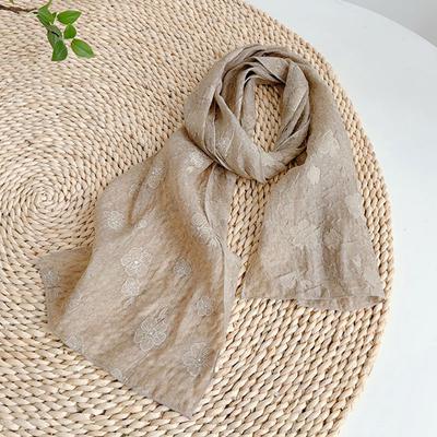 Scarf Summer Women Viscose Brown Long Breathable Sun Protection Neck Wrap Accessory For Spring Autumn Holiday