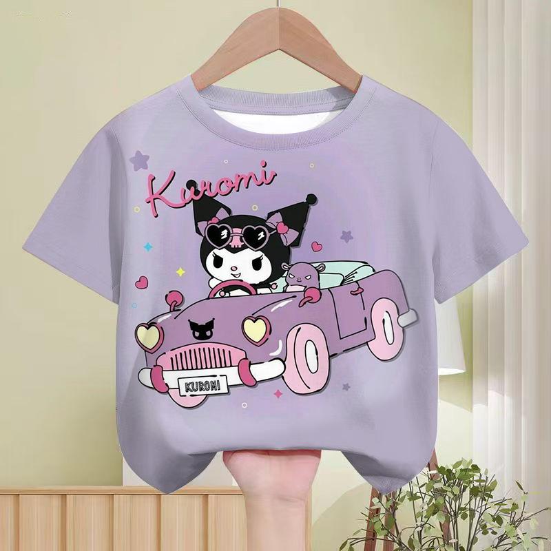 Sanrio Kulomi Children's T-shirt My melody cartoon cute print versatile summer breathable short sleeve top wholesale
