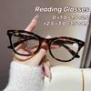 Women's Full Frame Presbyopia Glasses New Retro Cat Eye Reading Glasses Fashionable Clear Lens HD Far Sight Glasses