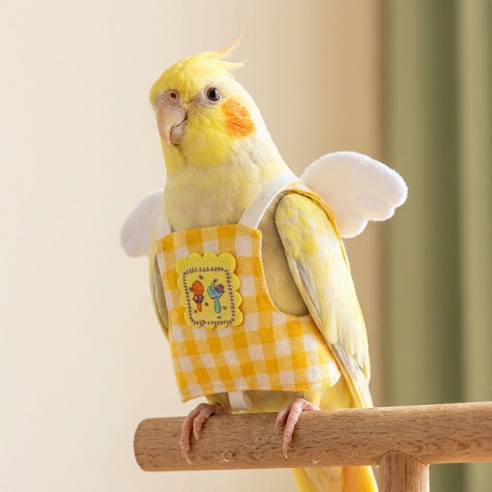 with Leash Bird Flight Suit Breathable Pet Parrot Diaper Adorable Parrot Harness  Outdoor Travel