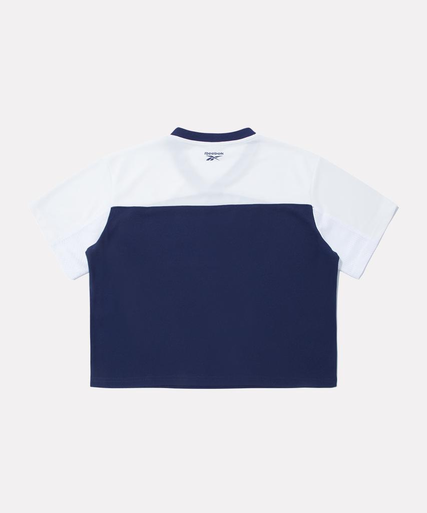 Reebok Оригинальная футболка с коротким рукавом Colorblock с логотипом (W) - военно-морской флот