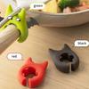 Portable Pot Clips Cartoon Silicone Pot Spoon Rack Side Kitchen Support Clip Holder Anti-scalding Support Rack Kitchen Tools