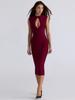 European & American Women's 2026 Autumn/Winter Sexy Midi Bodycon Dress with Back Zipper