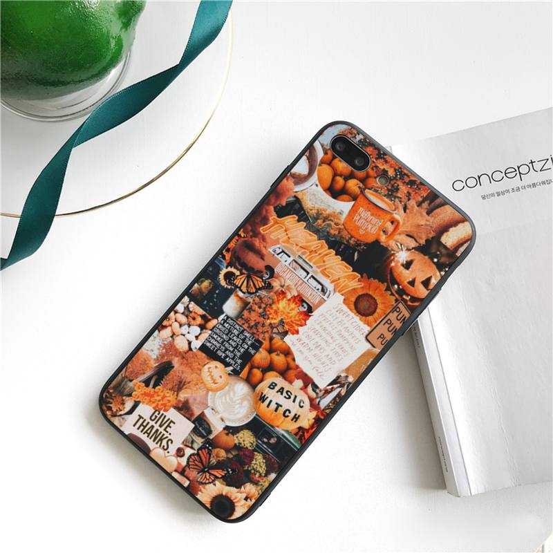 Autumn Leaves Fall Fox Pumpkin Halloween Splendid Phone Case for iPhone 13 11 Pro XS MAX 8 7 6 6S Plus X 5 5S SE 2020 XR