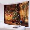 Party Living Room Bedroom Dorm Wall Decor Backdrop Fabric Christmas Fireplace Christmas Tree Printing Home Decor Tapestry