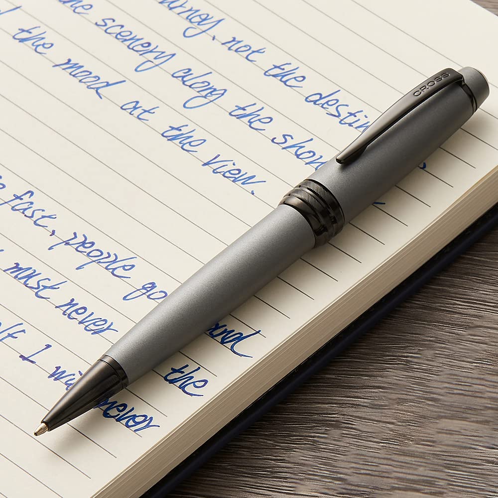 CROSS Bailey Matte Gray Lacquer Ballpoint Officially Imported Pen, Oil-Based, NAT0452-20,