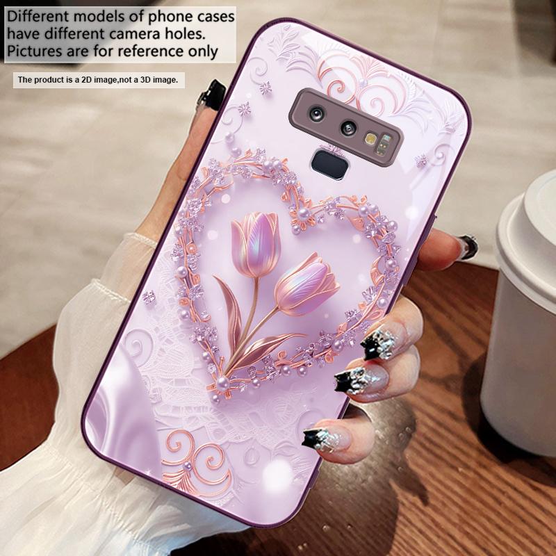 Любовь Розовый Фиолетовый Тюльпан Для Samsung M02 12 Note 8 9 10 20 A 01 A02 A03 Core 04 05 06 10 12 13 14 15 A16 стекло Ультра чехол для телефона