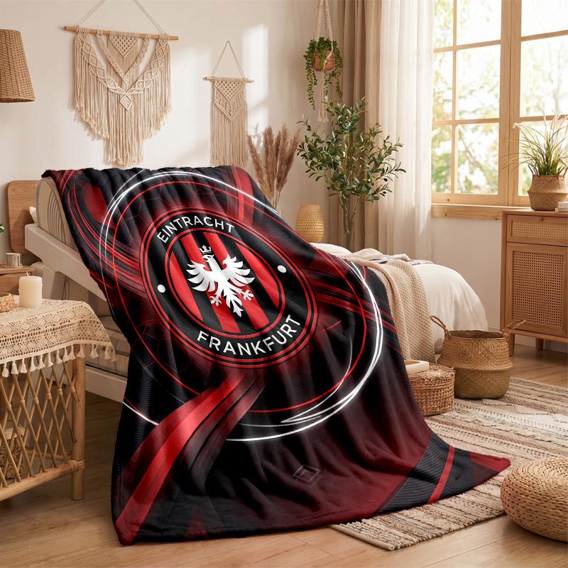 Eintracht Frankfurt Football Print Flannel Blanket Soft Warm Sofa Bed Throw Blanket For Home Office Bedroom
