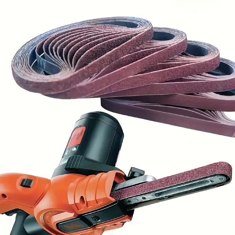 330x10 мм 10/11 шт. Шлифовальные ленты 10x330 мм 11 шт., зернистость 60-800, адаптер для шлифовальной машины из оксида алюминия, абразивные инструменты для полировальной машины