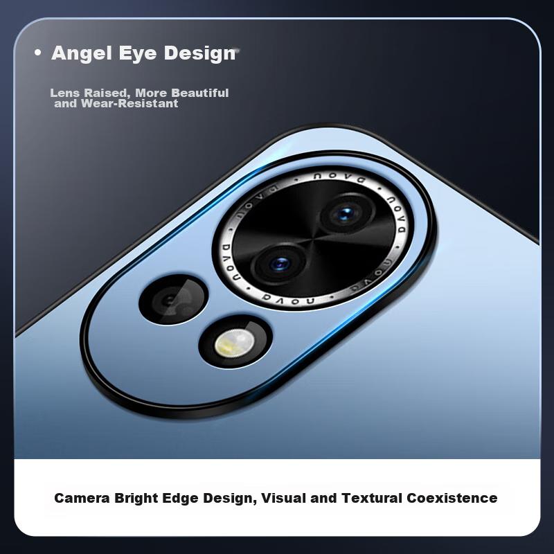 Huawei Nova 13 Phone Case, Nova 12 Protective Cover, AG Frosted Lens Full Protection, Anti-Fingerprint HUAWEI Pure Color Simplen, Outer Graphite Black