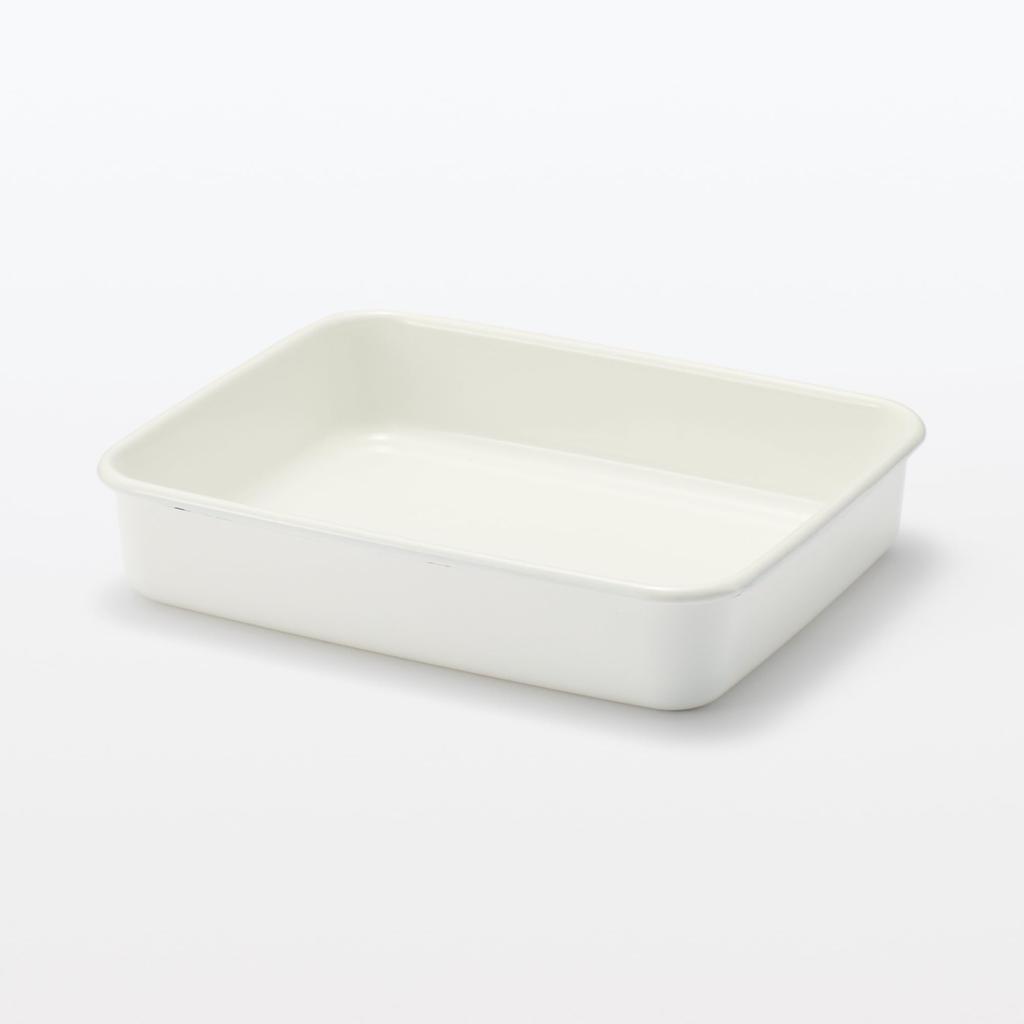 MUJI Большой эмалированный контейнер для хранения, выбираемый MDP13A3S (с крышкой)