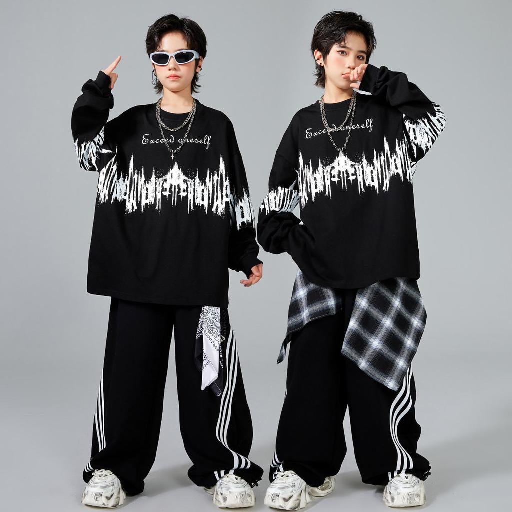 Модные Хип-Хоп Костюмы для Детей Мальчиков и Девочек