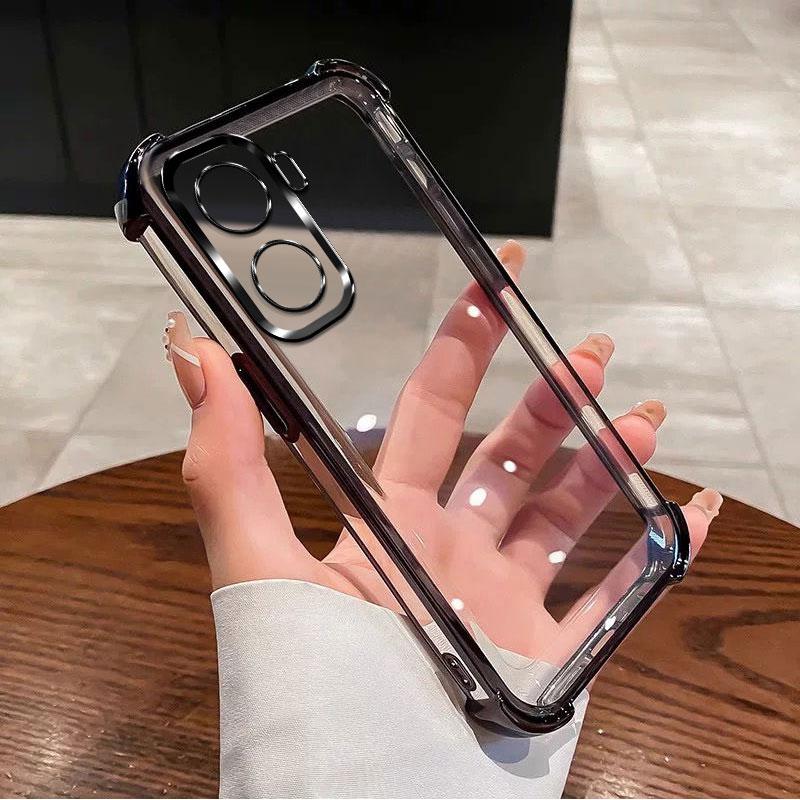 Four Corners Anti-shock Protection Cases For VIVO IQOO Neo 11 Plating Lens Protection Film Cover Bumper For IQOO Neo11