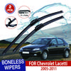 For Chevrolet Lacetti  2005-2011 Car Windshield Wiper U-type Soft Rubber Frameless Bracketless Car Wipers 22"+19"