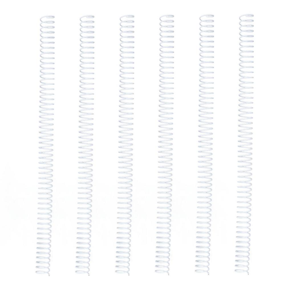 100PCS Spiral Binding Spines 48 Loops 4:1 Pitch Single Wire A4 Paper Binding Coils 16mm Diameter 140 Sheets Capacity