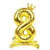 32-дюймовая золотая стойка с цифрами, фольгированные шары с короной, цифровые фигуры, Глобос 0-9, День рождения, Свадебное украшение, Детский, Выписка из роддома
