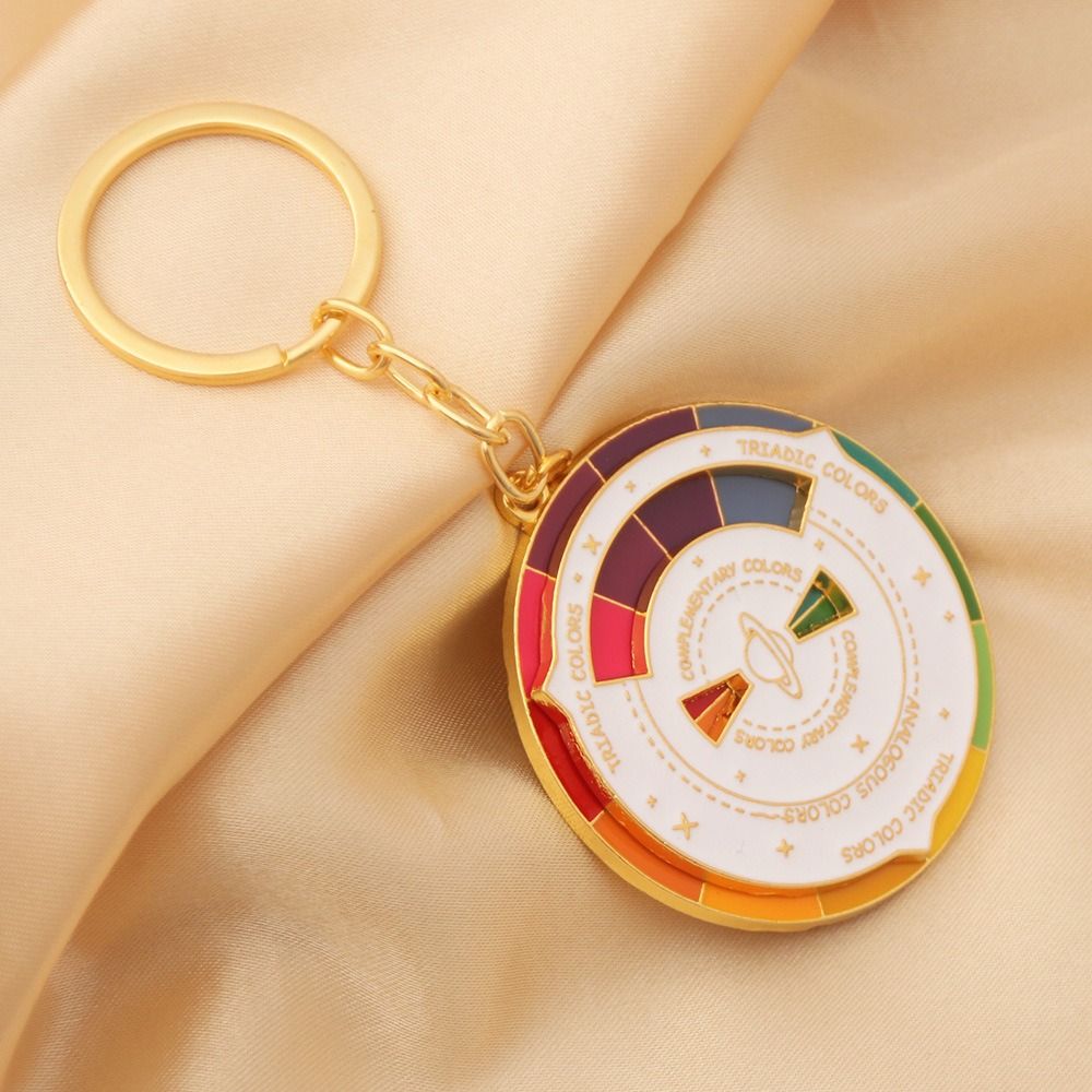Цветовое колесо вращающийся цветовой компас брелок вращающаяся цветовая палитра брелок подарок для детей