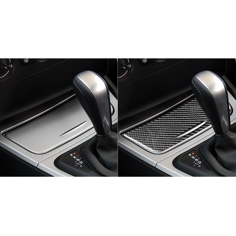 For BMW 1 Series E81 E82 E87 E88 2008-2013 Carbon Fiber Stickers Gear Shift Panel Sstorage Box Cover Styling Interior Accessory
