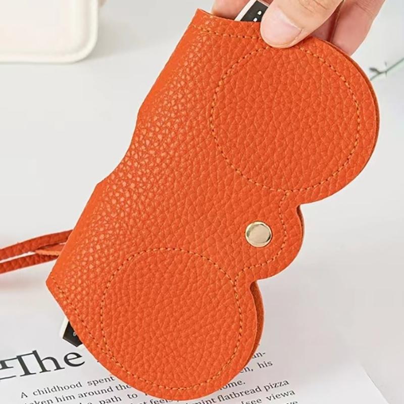 Сумка для солнцезащитных очков из ПУ, Портативный чехол для очков, Защитный чехол для солнцезащитных очков, Милая клипса для очков, Женская минималистичная сумка для очков