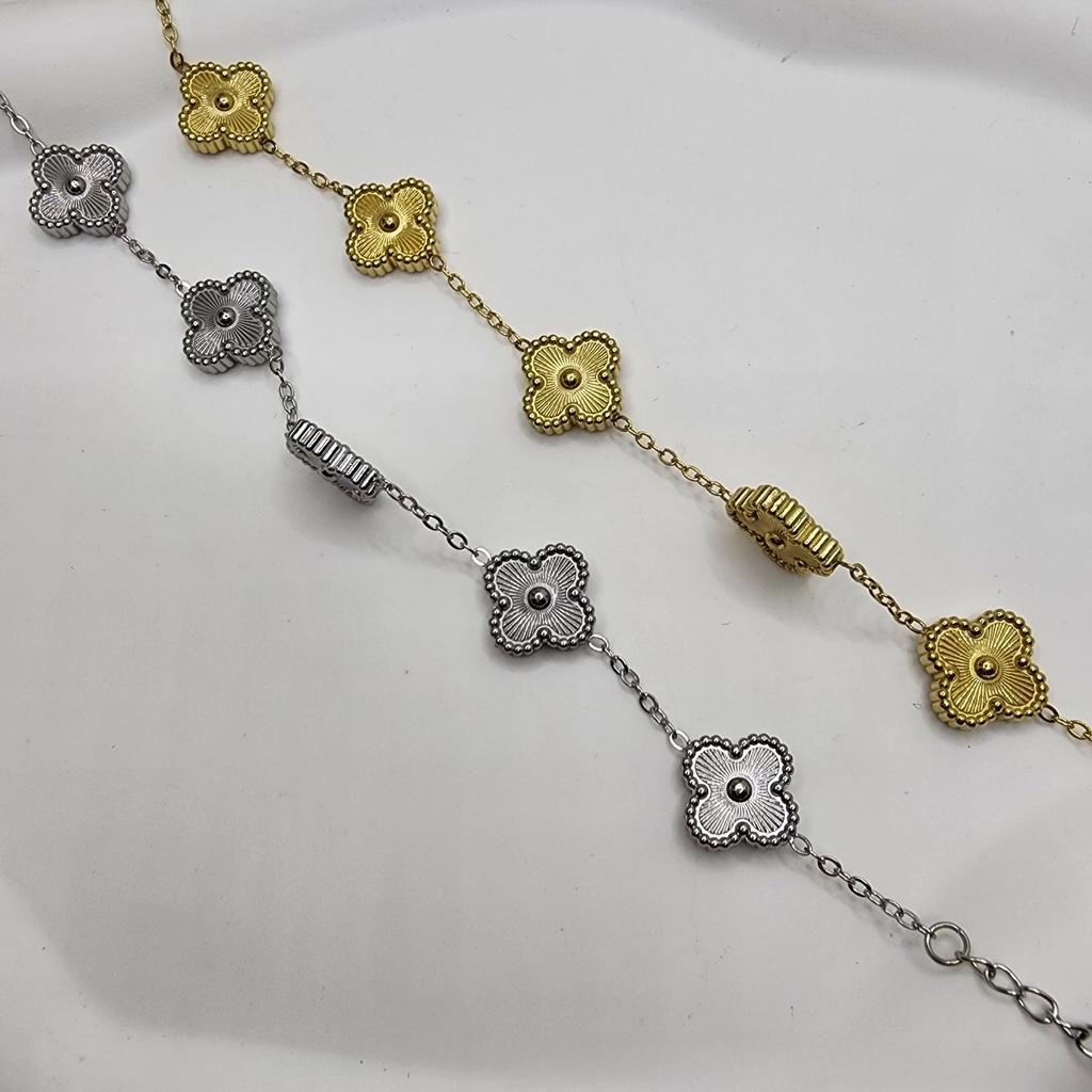 Модный браслет «Четырехлистный клевер» Премиальное ощущение Титановая сталь Женский браслет