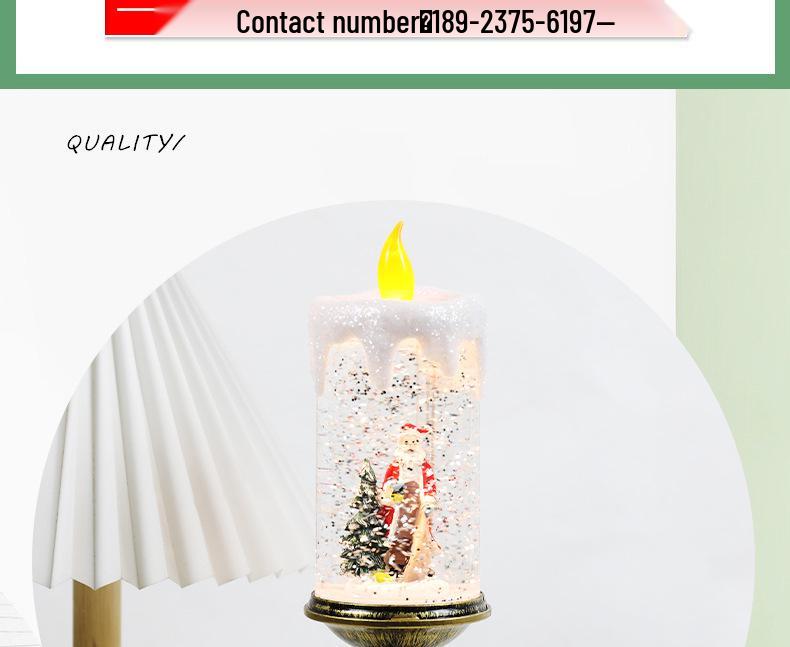 Музыкальная Рождественская Хрустальная Свеча Декорация для Детского Дня Рождения и Праздничных Подарков