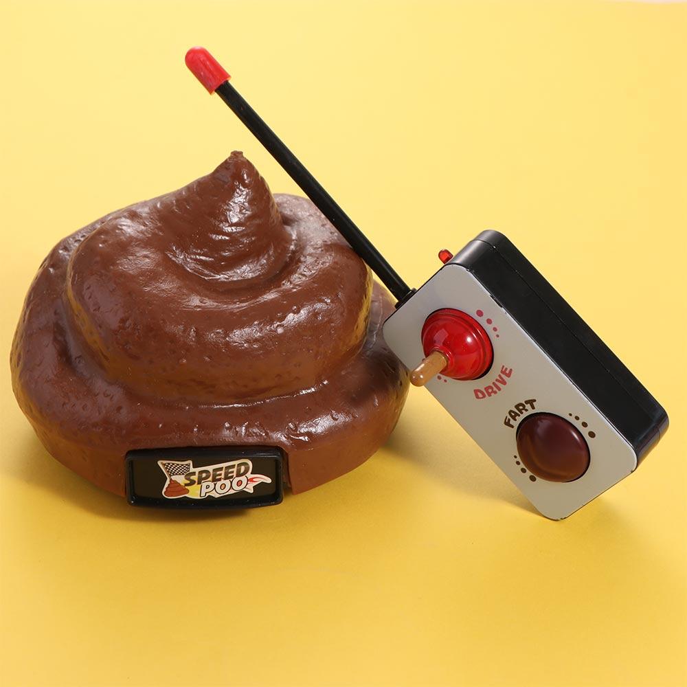 Игрушка-розыгрыш "Звук пуканья и какашки", 360 вращающаяся, шуточные какашки, новинка, пукающая какашка на пульте управления, развлечение