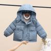 Детское зимнее пальто: Модная, Утепленная, Хлопковая куртка для мальчиков и девочек