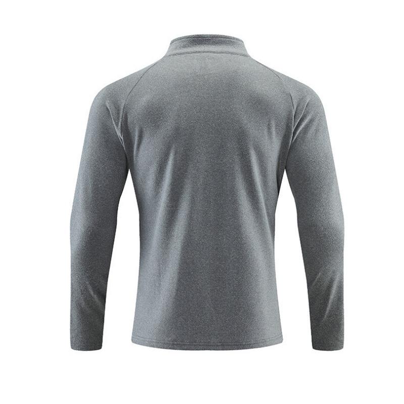 Men S Warm Fleece Stand Collar Long Sleeve Outdoor Thermal Casual Top