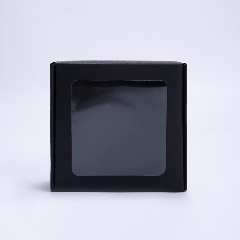 10pcs Kraft Paper Gift Box with Window Cookies Candy Packaging Box Wedding Birthday Party Supplies