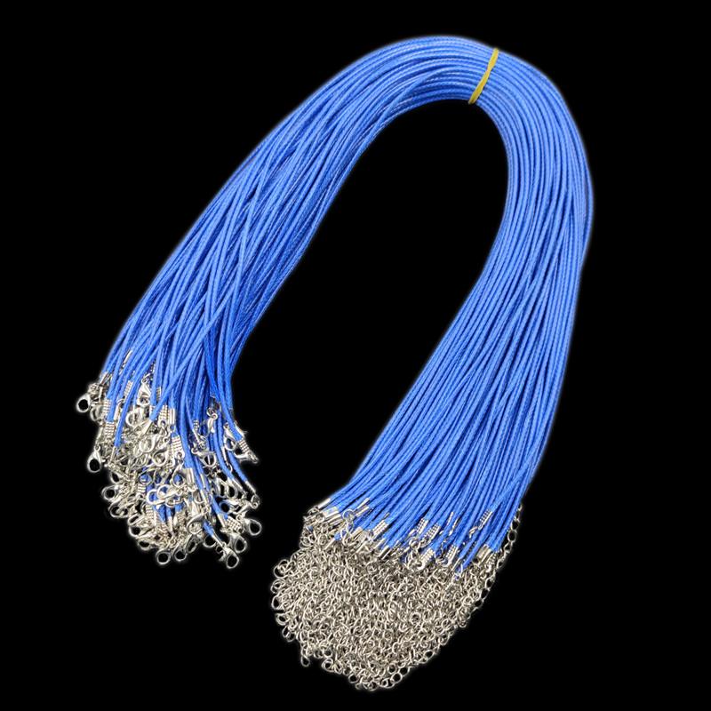 Pendant Charms Findings Necklace Chain Rope 10Pcs 2mm Unisex Lobster Clasp String Cord Fashion 16 Colors Twisted Adjustable Braided PU Leather Beads