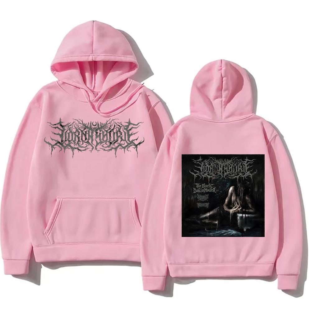 Lorna Shore IFTEFWM Обложка Пуловер Толстовка с капюшоном Мужская Женская Винтажная Металлическая Уличная одежда с карманом Свободные Пуловеры Повседневные