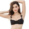 Sexy Unlined Balconette Demi-Cup Underwire Lace Bra