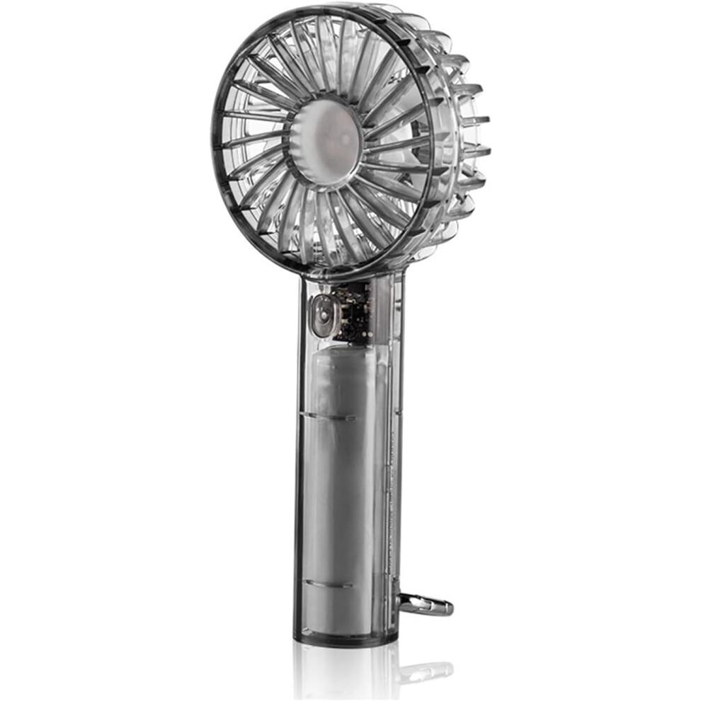 USB Handheld Fan with Powerful Cooling, USB Rechargeable, Lightweight Clear Design for Outdoor and Desk