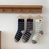 Vintage Striped Button-Embellished Socks Boneless Mid-Leg Socks Are Trendy And Wear Versatile Stacks Of Socks